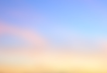 blurred background of sunset sky