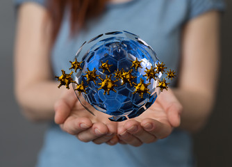 COVID-19 Business Finance Crisis Concept. Coronavirus Danger Pandemic. Global stress of world .