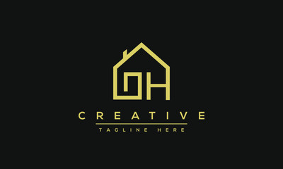 Modern creative letter H vector logo design. Minimalist H stylish monogram initial based icon.