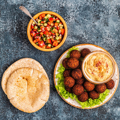 Falafel - traditional dish of Israeli and Middle Eastern cuisine