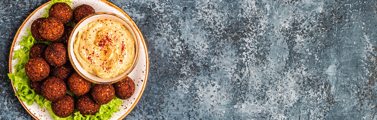 Falafel - traditional dish of Israeli and Middle Eastern cuisine