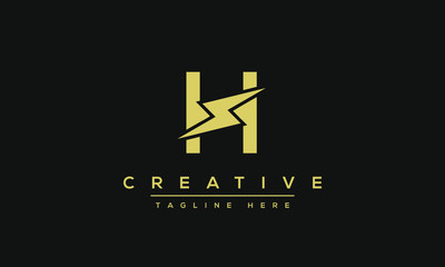 Obraz premium Modern creative letter H vector logo design. Minimalist H stylish monogram initial based icon.