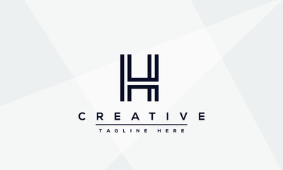 Modern creative letter H vector logo design. Minimalist H stylish monogram initial based icon.