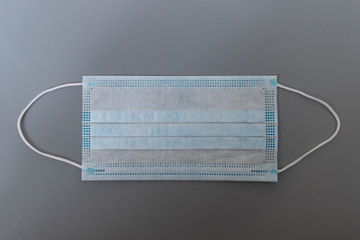 medical disposable face shield on gray background