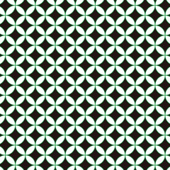 花七宝模様　黒×緑