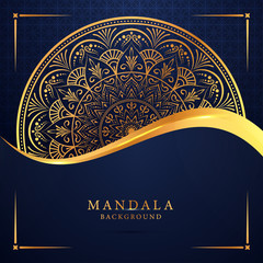 Luxury mandala with golden arabesque Arabic Islamic east style ,Mandala Style Diwali Greeting Card. Festival holiday design background