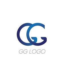 abstract logo of letters GG