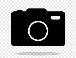 Camera icon, flat photo camera vector isolated. Modern simple snapshot photography sign. Photo internet concept.