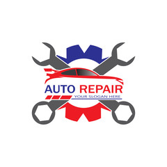 Auto Repairing Logo Vector. Automotive and Transportation Logo template