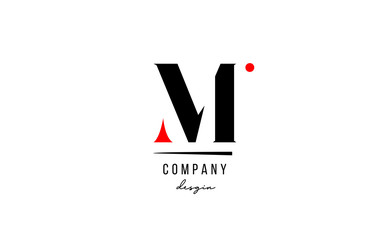M letter logo alphabet design icon for company and business