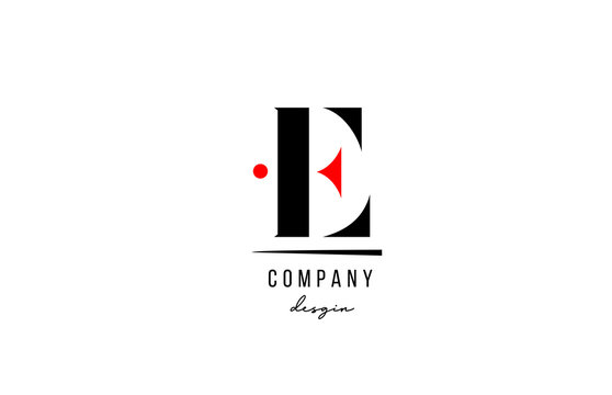 E letter logo alphabet design icon for company and business