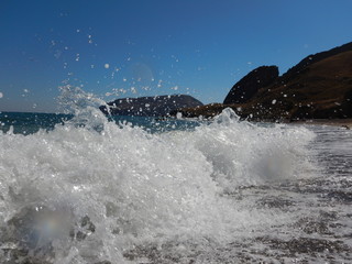 Fototapeta premium Raging waves of the sea