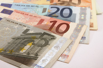 Euro currency money, euro money banknotes, cash money, euro bills. 