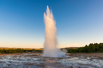 Great steamboat geyser outburst in Iceland