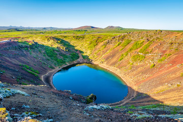 Kerid is a volcanic crater lake in the Grímsnes area of South Iceland