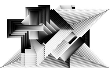Abstract halftone lines background, geometric dynamic pattern, vector modern design texture.