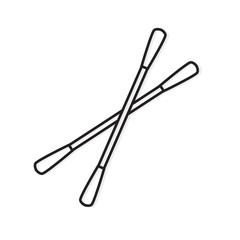 Obraz premium cotton ear swabs- vector illustration