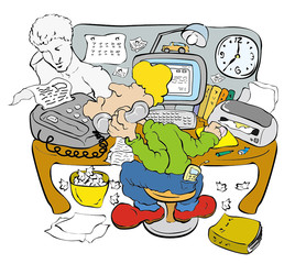 忙しい、デスクワーク