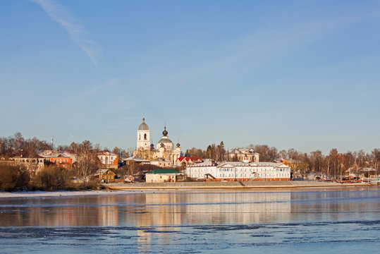 View of the ancient Russian city Myshkin