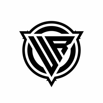 recommend clip art: UR logo with triangle shape and circle with outline rounded design template