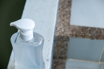 Closeup Alcohol gel for disinfection
