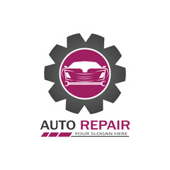 Auto Repairing Logo Vector. Automotive and Transportation Logo template