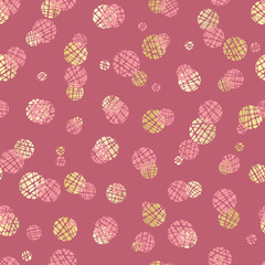 Fun doodle circles seamless pattern, abstract background, great for textiles, banners, wallpaper - vector design