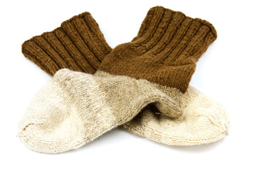 Knitted wool socks