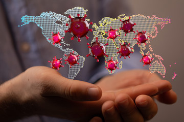 epidemic coronavirus 2019-nCoV, Novel Coronavirus Alert outbreak . Virus Covid 19-NCP. Spread of...