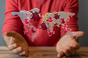 epidemic coronavirus 2019-nCoV, Novel Coronavirus Alert outbreak . Virus Covid 19-NCP. Spread of...