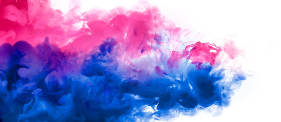 Abstract background banner with colorful ink in water. Festival of Colors. Color Explosion Paint...