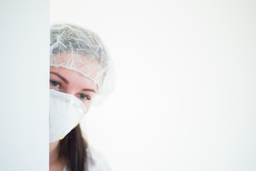 Covid-19 infected patient in quarantine room with quarantine