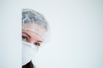 Covid-19 infected patient in quarantine room with quarantine