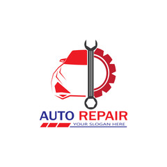 Auto Repairing Logo Vector. Automotive and Transportation Logo template