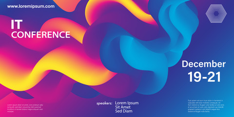 Conference design template. Vector.