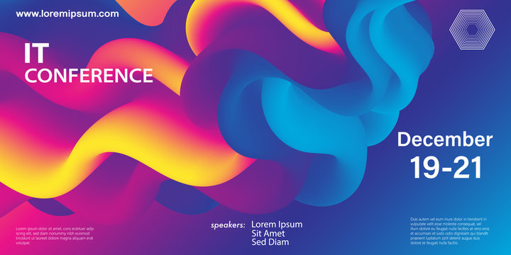 Conference design template. Vector.