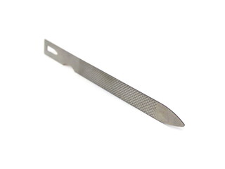 Obraz premium Stainless steel nail file isolated on white background.