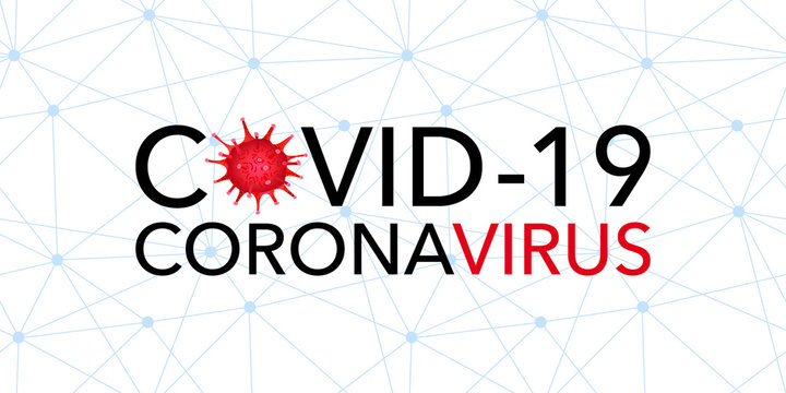 Covid 19, Pandemic Coronavirus, Virus Symbol. Covid-19 Global Connection Warning Vector Illustration On A White Background