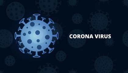 Corona virus background, pandemic medical concept, vector illustration.