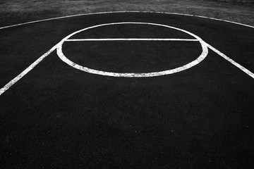  Boundary lines for use in basketball courts,Black and White  