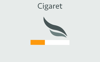 cigarette icon,smoke area icon vector logo template