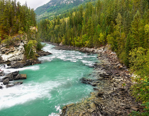 Fraser river salmon fishing area Rocky Mountains British Columbia Canada - obrazy, fototapety, plakaty