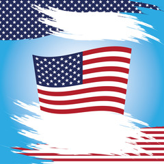 Original American flag, The Fourth of July