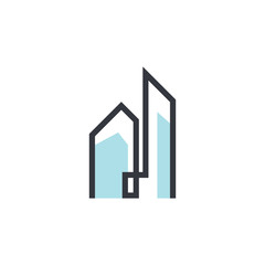 modern architecture logo template vector icon