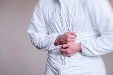 Epidemiologist with a coronavirus. The medical worker is suffering from pneumonia. Coronavirus...