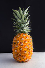 Pineapple with a black and white background