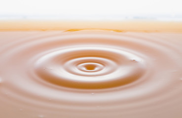 rippling after a few drops of peach juice.