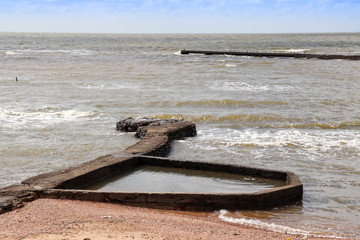 The beauty of the sea of ​​Montevideo in Uruguay.