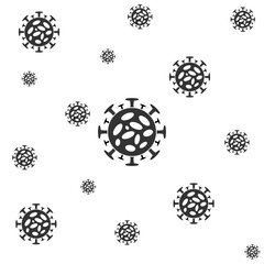 Coronavirus Vector Icon. Infographic Element . Virus Cell Icon. Corona Virus Sign Icon. Wuhan Pneumonia. COVID-19 NCOV-2019 Corona Virus Abbreviation. Bacteria Scheme. Vector Illustration