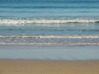 waves on the beautiful beach